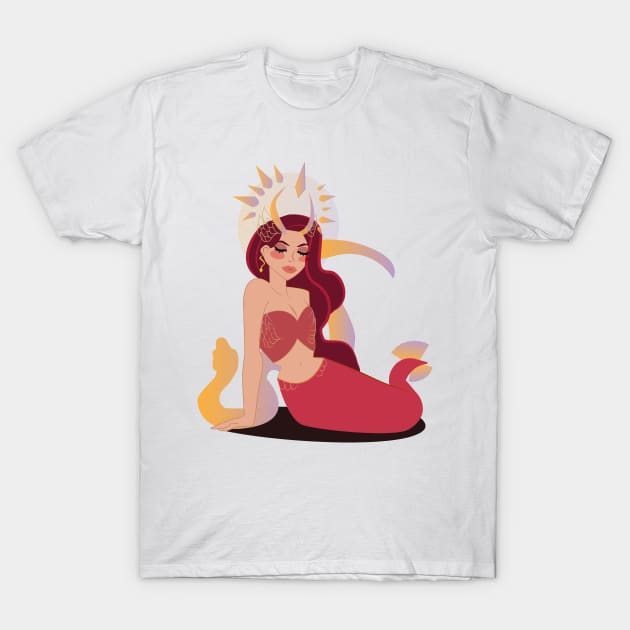 Snake Goddess T-Shirt by Witchling Art